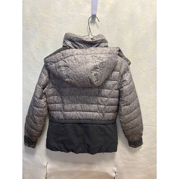 Lole Womens Puffer Jacket With Hood Size Small Gray Quilted Padded Coat - Picture 3 of 12